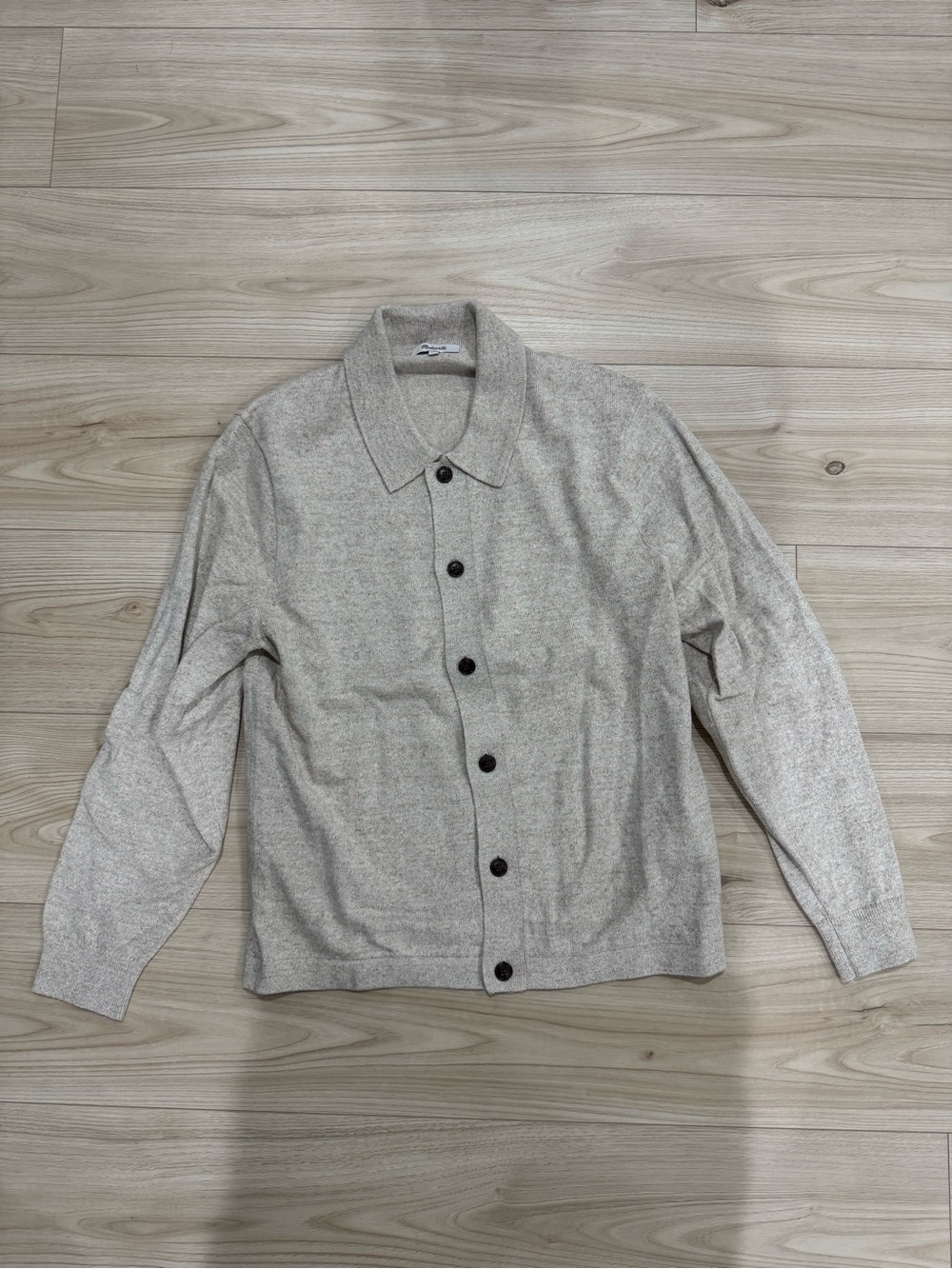 Madewell Light Gray Knit Shirt Jacket